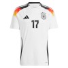 Camisola Alemanha Wirtz 17 Homen Equipamento 1ª Euro 2024